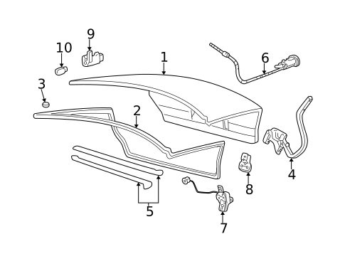Lid & Components for 2001 Ford Taurus #0