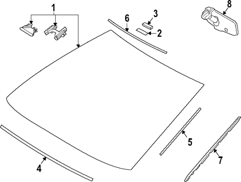 Glass - Windshield for 2024 Toyota Crown #0