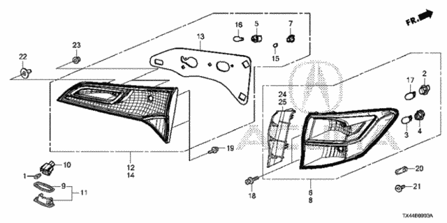 Taillight - License Light (1) for 2013 Acura RDX #0