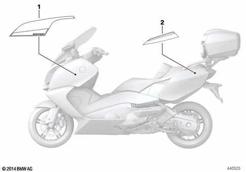 Stickers, Labels, Adhesive Film Strips for 2015 BMW-Motorrad C 650 GT #3