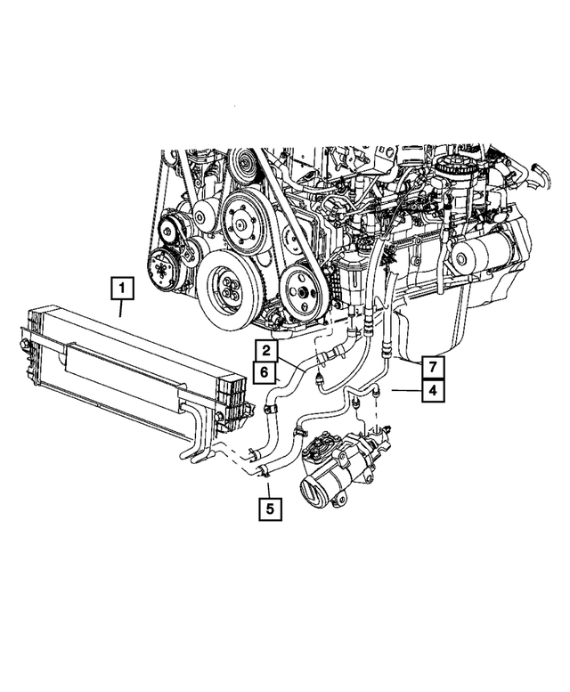 52113125AF - Steering: Power Steering Return Hose, Return for Mopar Image image