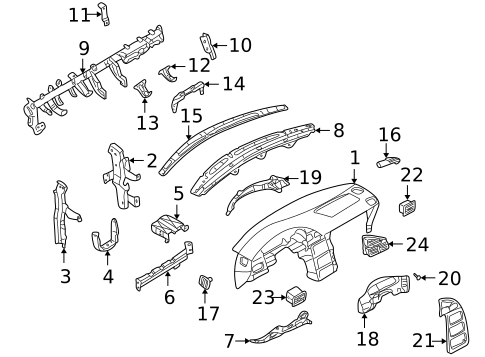 Instrument Panel for 2000 Nissan Quest #0