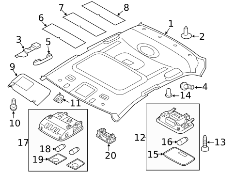 Interior Trim - Roof for 2010 Kia Forte Koup #0