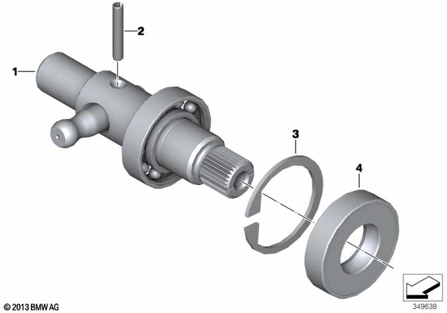 23008353756 - Manual Transmission: Gearshift Shaft with Bearing -  for BMW-Motorrad Image