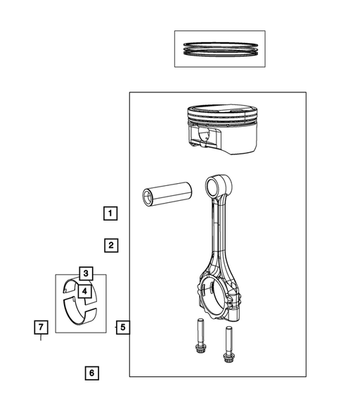 Crankshaft, Piston, Drive Plate, Flywheel, and Damper for 2021 Ram 3500 #1