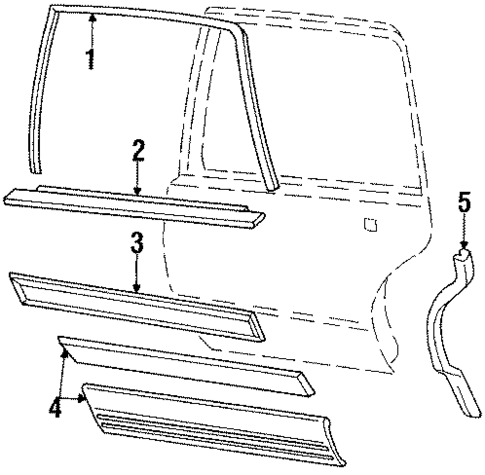 Door & Components for 1987 Oldsmobile 98 #1