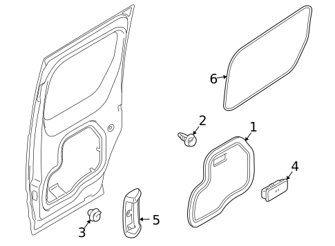 Interior Trim - Side Door for 2013 Ford Transit Connect #0