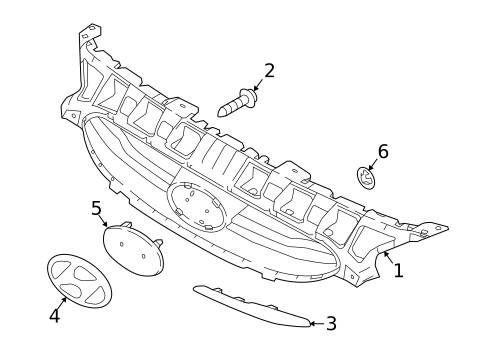 Grille & Components for 2017 Hyundai Accent #0