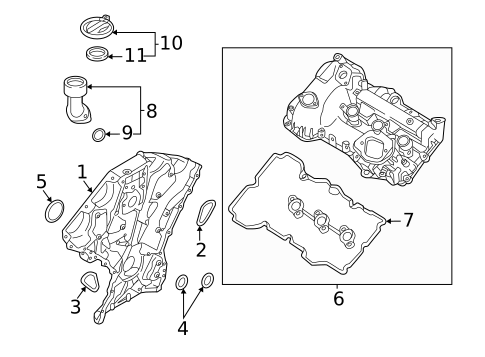 Valve & Timing Covers for 2021 Genesis G70 #0
