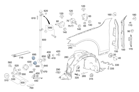 Front Fender for 2011 Mercedes-Benz S63 AMG #0