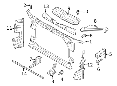 Radiator Support for 2014 Audi RS7 #0