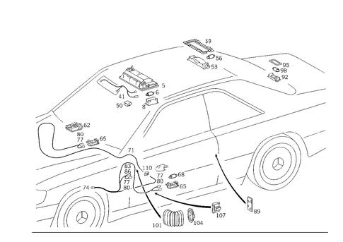 Interior Lamps for 1990 Mercedes-Benz 300CE #0