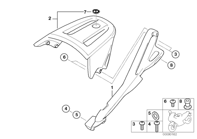 46632329650 - : Case Holder Right for BMW-Motorrad Image