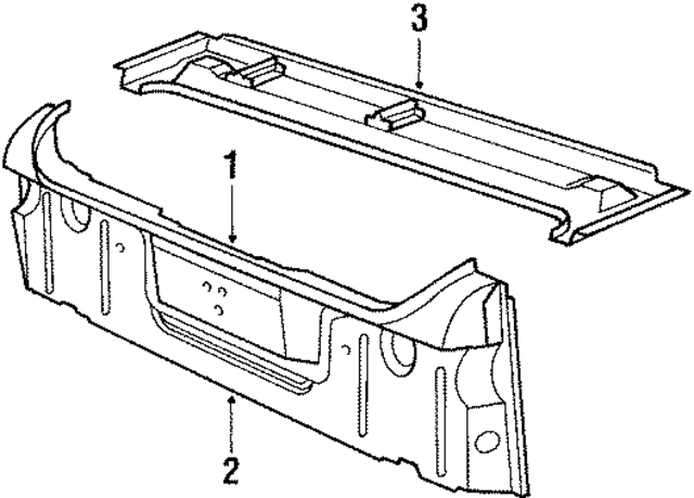 4386208 - Body: Panel Below Lid for Mopar Image