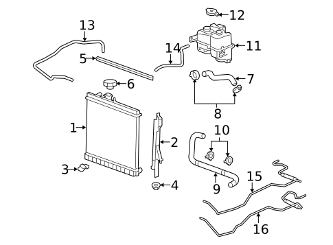 Radiators, Coolers & Related Components for 2010 Hummer H3 #0