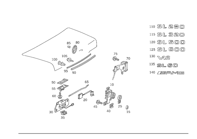 1297500090 - : Lever for Mercedes-Benz Image