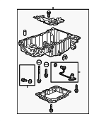 12676336 - Engine: Upper Oil Pan for Buick: Envision, LaCrosse, Regal, Regal Sportback, Regal TourX | Cadillac: ATS, CT6, CTS | Chevrolet: Blazer, Camaro, Equinox, Impala, Malibu, Malibu Limited, Traverse | GMC: Acadia, Terrain Image