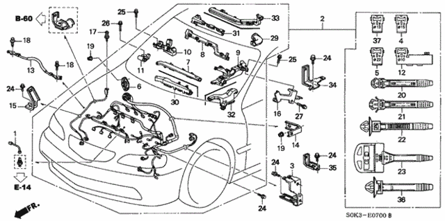 Engine Wire Harness for 1999 Acura TL #0