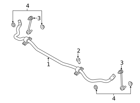 Stabilizer Bar & Components for 2020 Jaguar I-Pace #1