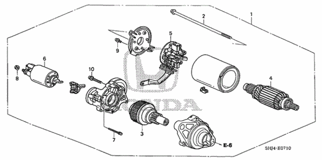 Starter Motor (Mitsuba) for 2005 Honda Odyssey #0