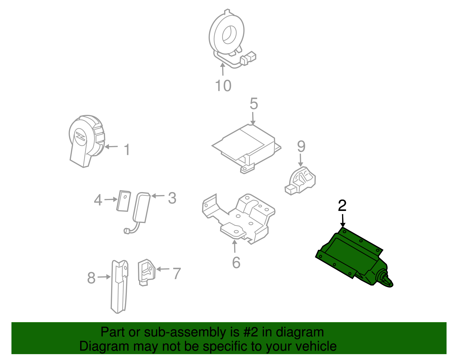 Passenger Inflator Module - Nissan (K851E-CF60A)