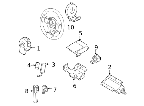 Air Bag Components for 2005 Nissan 350Z #1
