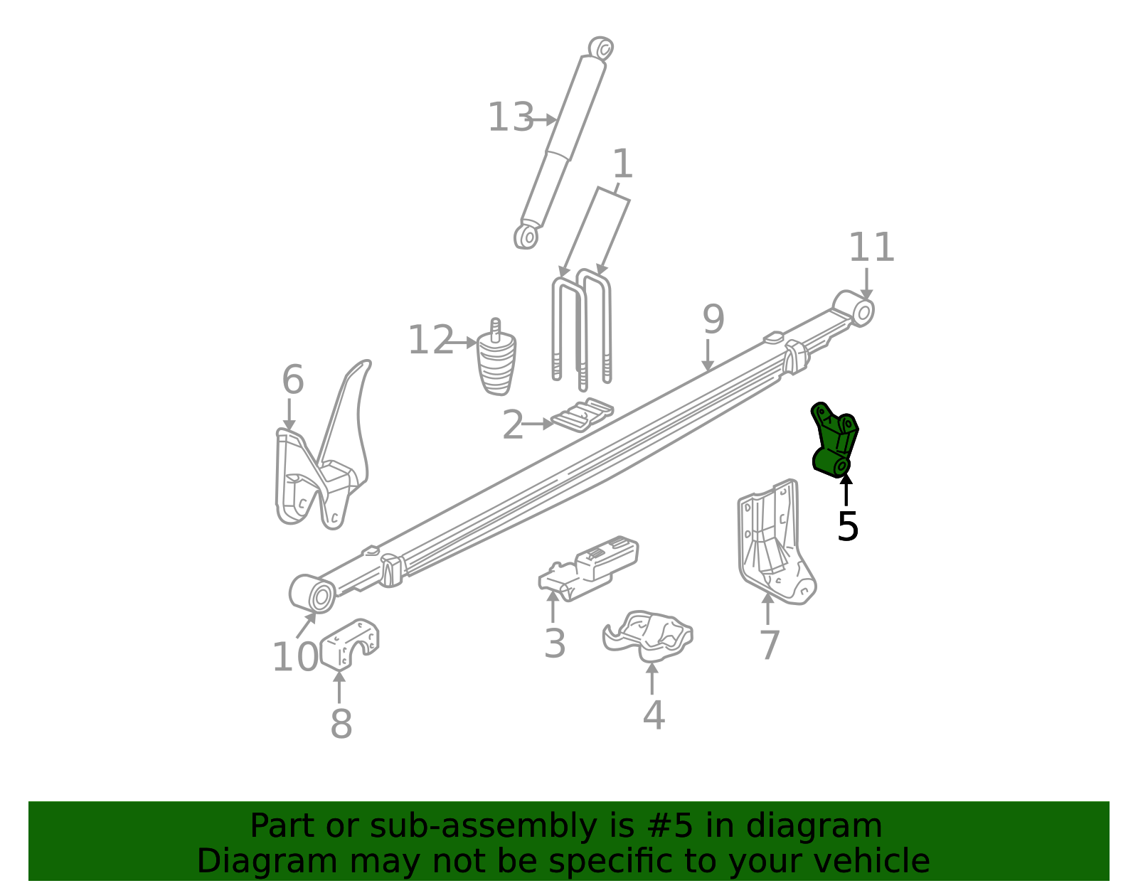 Spring Shackle Rr Rear Spring Shackle 22820716 GM | GMPartsDirect.com