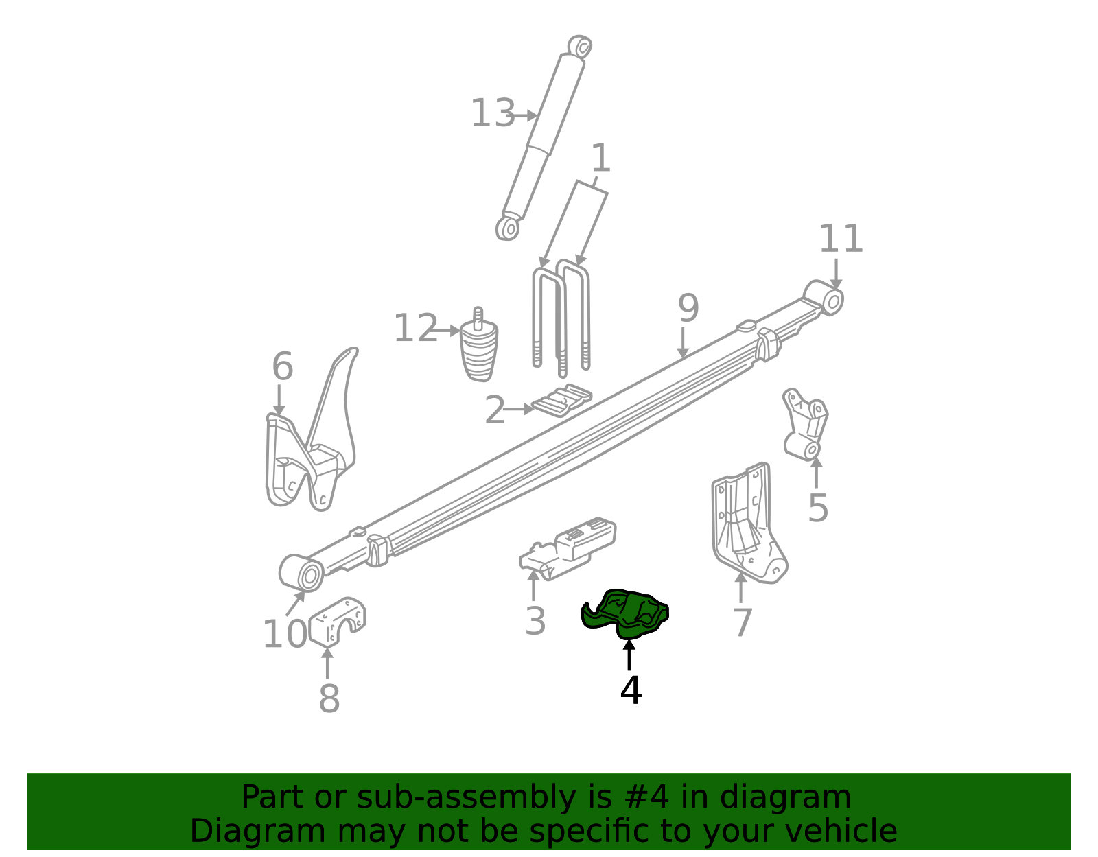 Rear Spring Anchor Plate 25761309 | Awesome Parts GM