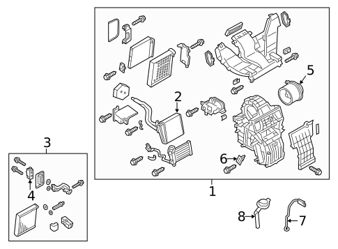 Condenser, Compressor & Lines for 2019 Nissan NV200 #1