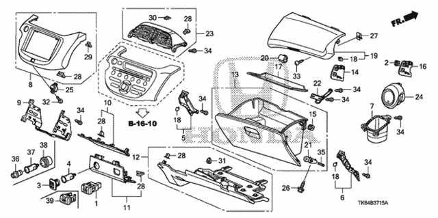 Instrument Panel Garnish (Passenger Side) for 2010 Honda Fit #0