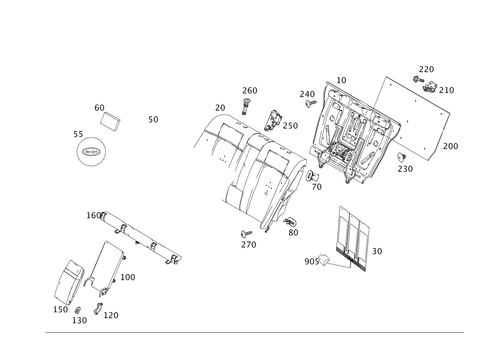 Rear Backrest for 2011 Mercedes-Benz E63 AMG #0