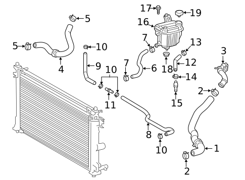 Radiator & Components for 2019 Toyota Corolla #2