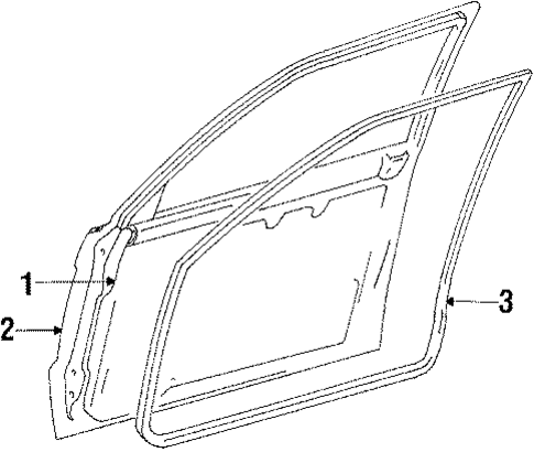 Door & Components for 1986 Mazda 323 #1