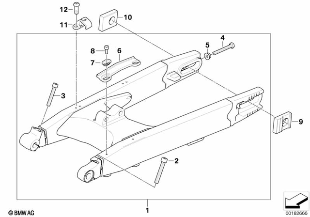 7129907092 - Rear Axle, Rear-Wheel Drive, Suspension: Isa Screw - M10X55 for BMW-Motorrad Image image