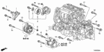 90008RAAA00 - Engine: BOLT, MOUNTING BRACKET (10X95) for Honda Image