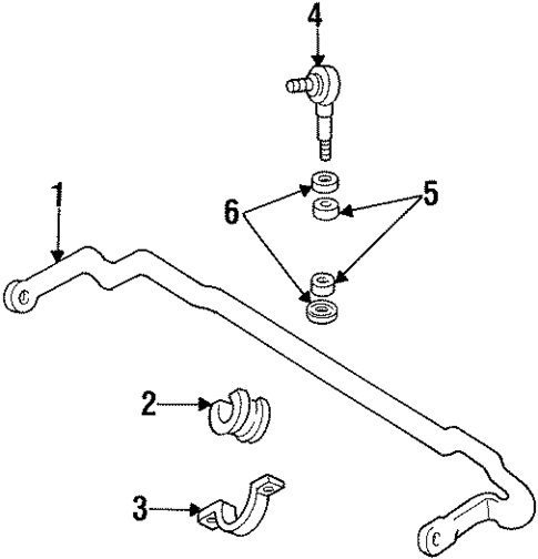 Stabilizer Bar & Components for 2001 Mercury Villager #0