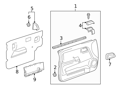 Interior Trim - Front Door for 2006 Isuzu i-350 #1