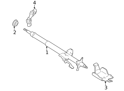 Steering Column Assembly for 2000 Subaru Forester #0