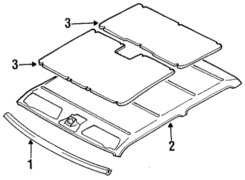 Interior Trim - Roof for 1988 Ford Festiva #0