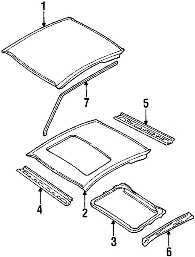 F8CZ6303410AC - Body: Roof Header Panel for Ford: Escort Image