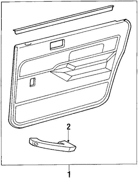 Rear Door Trim for 1989 Toyota Camry #0