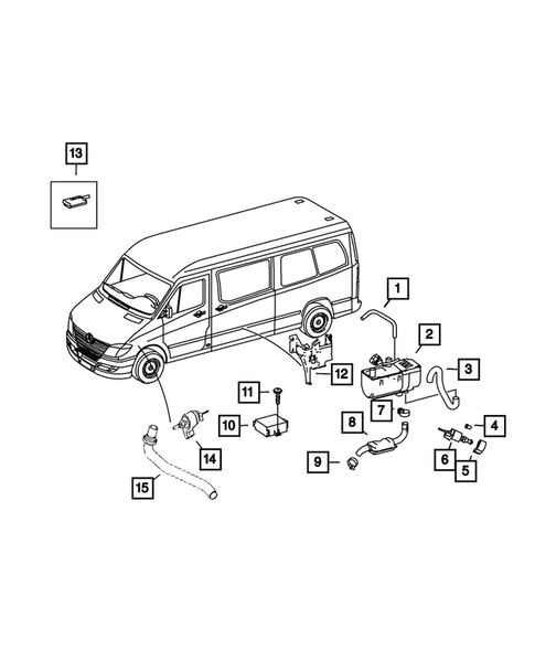 Air Conditioner and Heater Plumbing for 2009 Dodge Sprinter 3500 #7
