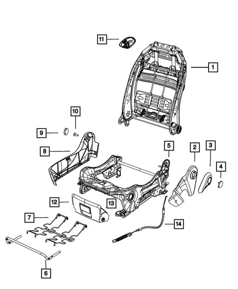Front Seats - Adjusters, Recliners, Shields and Risers for 2013 Fiat 500 #1