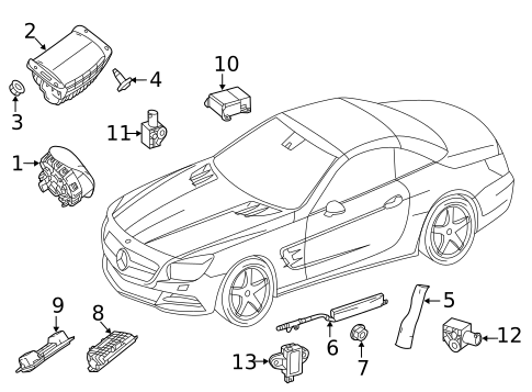 Air Bag Components for 2021 Mercedes-Benz C63 AMG #4