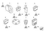 61316919506 - Vehicle Electrical System: Switch Hazard Warning/Central Lckng Syst for BMW Image