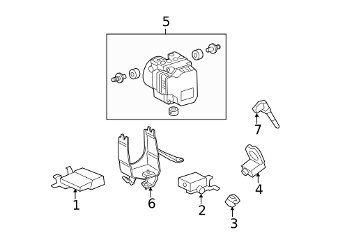 ABS Components for 2009 Lexus IS F #0