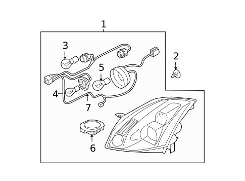 Headlamp Components for 2008 Nissan Maxima #0