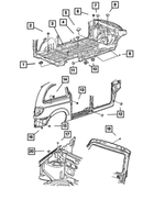 4696947 - Body Sheet Metal Except Doors: Front Side Rail Plug for Mopar Image