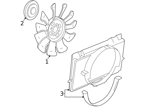 Cooling Fan for 2005 Hummer H2 #0