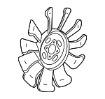 1580712 - Cooling System: ACDelcoâ„¢ Fan Blade for Chevrolet: Astro, Blazer, Express 1500, Express 2500, Express 3500, LCF 3500, S10 | GMC: Jimmy, Safari, Savana 1500, Savana 2500, Savana 3500, Sonoma | Hummer: H2 | Oldsmobile: Bravada Image image